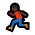 🏃🏿 person running: dark skin tone display on Windows